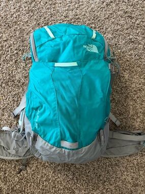 The North Face | Bags | The North Face Teal And Coral Backpack | Poshmark